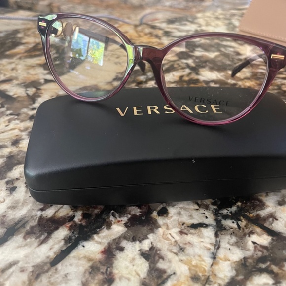 VERSACE VE3334 Eyeglass Frames Transparent Violet - Picture 3 of 7